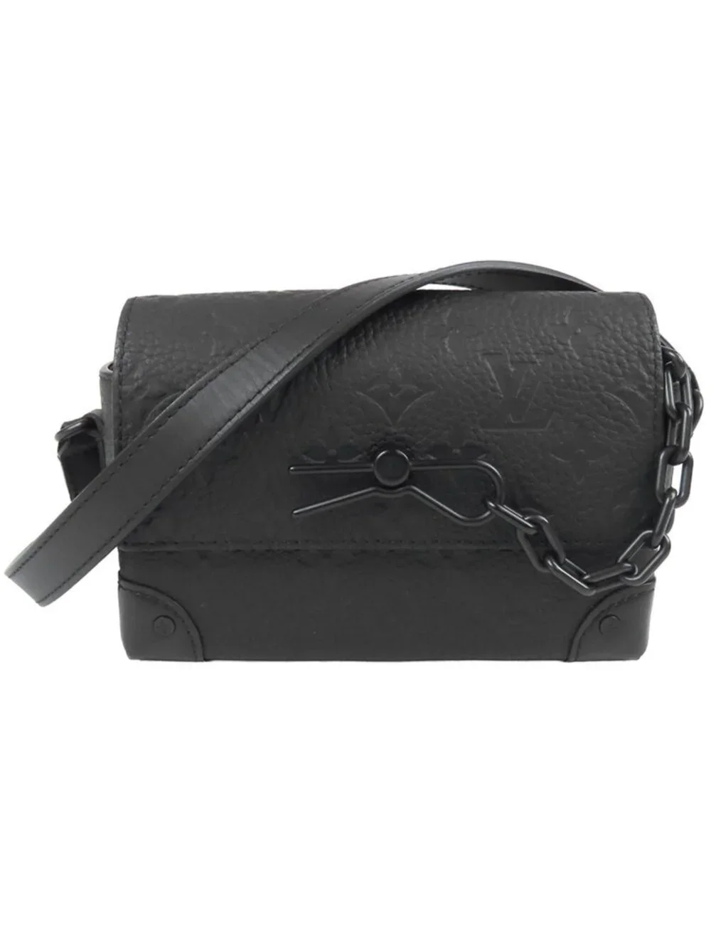 Louis Vuitton Steamer Wearable Wallet Black Monogram Taurillon Shoulder Bag